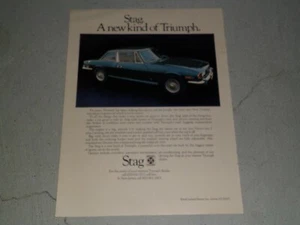 1972 TRIUMPH STAG ARTICLE / AD - Bild 1 von 1