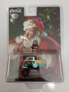 M2 Machines "1960 VW Single Cab Truck" In Green With Xmas And Coca Cola Logo - Picture 1 of 9