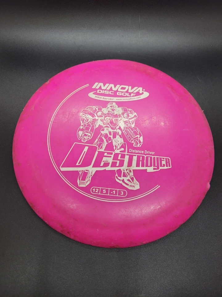 Innova DX Destroyer 172g Pink Silver Foil Distance Driver Golf Disc - Image 1 of 4