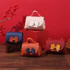 Mini Bowknot Handbag Exquisite Gift Packing Bag Leather Candy Bags  Birthday