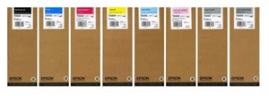 8 X Original Epson Encre Style Pro 4880/T6069 Jusqu'À T6061 Cartouches 220ml - Photo 1/1