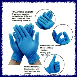 100 guantes de examen médicos desechables de nitrilo índigo o azul de 4 mil látex sin polvo - Imagen 1 de 24