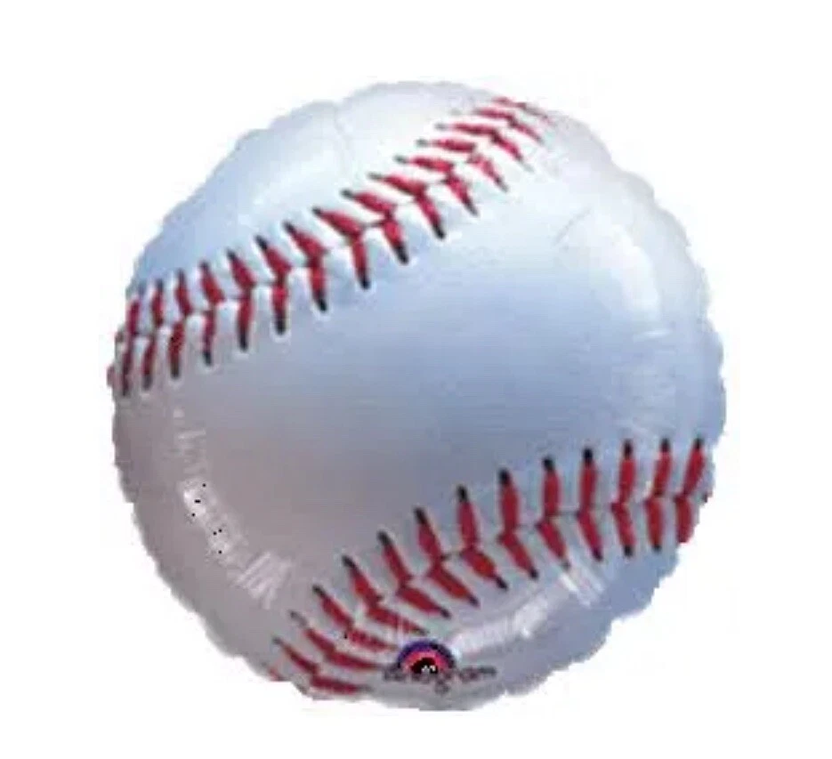 "Globos de fiesta de papel aluminio Mylar deportivos de béisbol 20 piezas 17"" nuevos" Foto 1 de 2