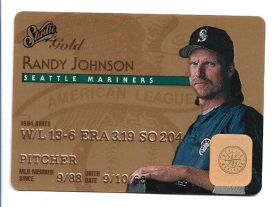 Randy Johnson 1995 Studio Gold #48  Seattle Mariners - Image 1 of 2