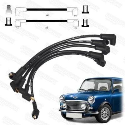 BLACK Classic Mini 8mm Performance HT Leads for Road Track and Rally UK Made - Image 1 of 4