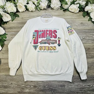Guess by George Marciano Diners Across America Sweatshirt 1987 Size Medium USA - Picture 1 of 14