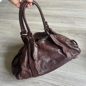 Genten Shoulder Bag Brown Butter Soft Leather Handbag EUC - Picture 1 of 10