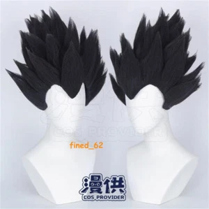 Dragon Ball Vegeta Goku Super Saiyan Black Wig Short Hair Cosplay Halloween Prop - Picture 1 of 2
