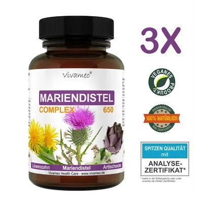VIVAMEO HEALTH CARE Vivameo® Milk Thistle Complex 720 Capsules of 650mg + Artichoke + Dandelion