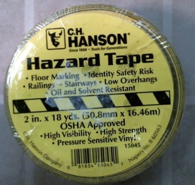 C.H. Cinta de peligro Hanson 15045, 2" x 54', ENVÍO GRATUITO Foto 1 de 2