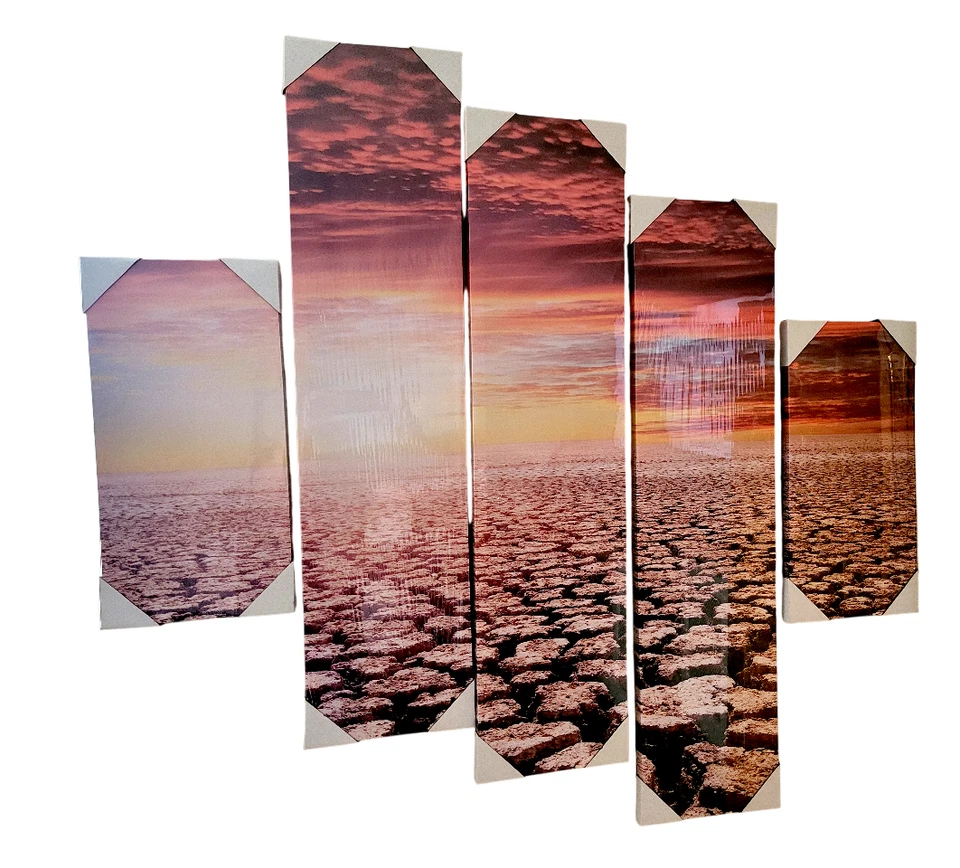 Sunset Wall Art Canvas Prints for Living Room Bedroom Decor Set of 5 Pieces - Image 1 of 1