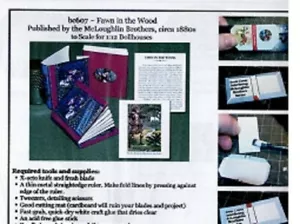Kits de libros tamaño mini casa de muñecas de papel 1:12 ~ cervatillo en la madera ~ ¡Maravilloso libro! - Imagen 1 de 1