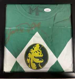 Jason David Frank Signed Green Power Ranger T-Shirt with JSA COA [AM22347]