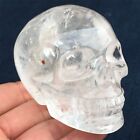 350G Natural Clear Quartz Skull Quartz Crystal Carved Healing Gem Xk1854
