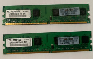 2GB 2x1GB PC2 5300 DDR2-667 MICRON MT8HTF12864AY-667E1 MEMORY KIT HP 377726-888