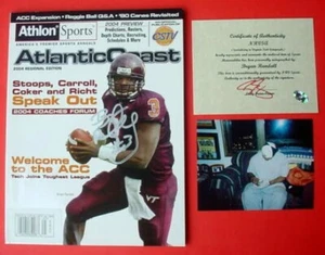 BRYAN RANDALL 2004 Virginia Tech Hokies Atlantic Coast Football Magazine Signed  - Picture 1 of 10