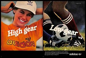 1982 Adidas Soccer Shoes Vintage PRINT AD Performance World Cup Woman Smiling 