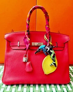 HERMÉS BIRKIN BAG 35 BOUGAINVILLEA TOGO  PALLADIUM HW  - Picture 1 of 11