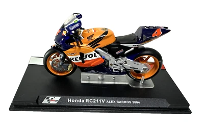 MODELLINO MOTO DIECAST  HONDA RC211V ALEX BARROS 2004 1/24 - Immagine 1 di 4