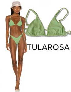 NWT TULAROSA sz M Dylan Triangle Bikini Top in Sea Green - Picture 1 of 5
