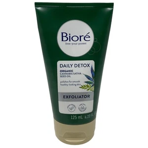 Biore Daily Detox Organic Cannabis Sativa Exfoliator Vegan 4.22 oz 125ml - Picture 1 of 2