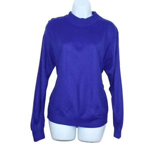 Claus Women's Royal Blue Sweater Long sleeve Mock turtleneck size S - Picture 1 of 8