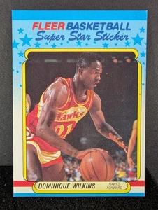 1988-89 Fleer #11 Dominique Wilkins Stickers Atlanta Hawks - Picture 1 of 2