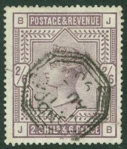 SG 179 2/6 deep lilac. Very fine used, London hexagonal cancel CAT £225 - Picture 1 of 2