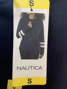 Nautica Damen leichter Pullover Sweatshirt Hoodie (Größe S, marine) - Bild 1 von 2