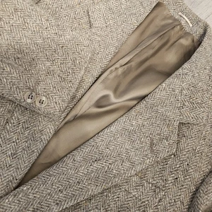 Vintage Magee Donegal Handwoven Sport Coat 42 Brown Tweed Herringbone Blazer - Picture 1 of 11
