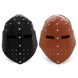 Templars Crusader Knights Helmet Medieval Costumes Full Face Mask for Halloween - Picture 1 of 10
