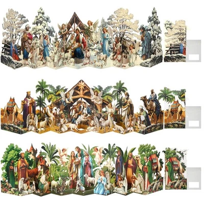 Humyoun 3 Pieces Nativity Pop up Christmas Card 3.3 ft 3D Nativity Christmas ... - Image 1 of 4