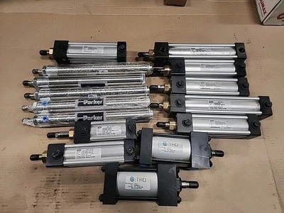 LOTE ATACADO! PARKER & Bimba TRD 4MA SERIES Air 250 PSI (15 cilindros todos novos) - Imagem 1 de 4