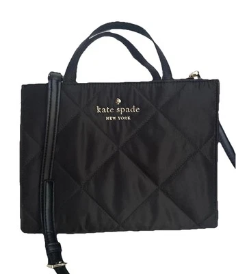 Kate Spade Black Watson Lane Sam Satchel Crossbody Quilted Purse Tote PXRU9300 - Image 1 of 4