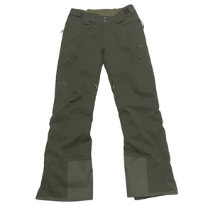 The North Face Hyvent Men Small Insulated Ski Snowboard Pants Green Snow - Picture 1 of 11