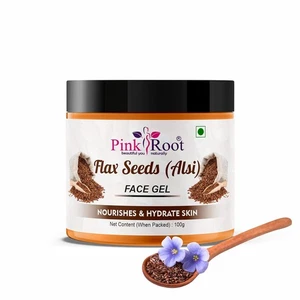 Pink Root Flax Seeds Face Gel For Nourishes And Hydrate Skin 100gm - Picture 1 of 8