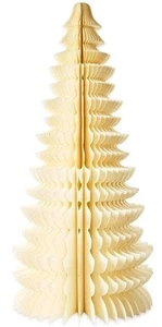 Holiday Time 35 pulgadas de alto papel panal árbol de Navidad decoración blanco viral - Imagen 1 de 7