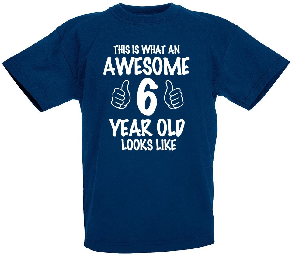 LOLTOPS 6th Birthday Gifts Presents For 6 Year Old Boys or Girls Awesome 6 Year T-Shirt