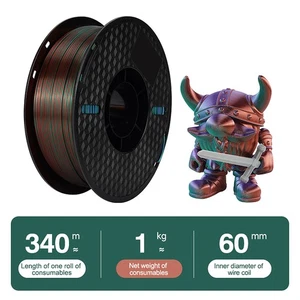 (Silk Red Gold Blue) 3D Printer PLA Filament 1KG 1.75mm Triple TDW - Zdjęcie 1 z 12