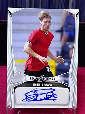 Leaf Trading Card Soccer 2023 No. BA-IB1 Iker Bravo Car Real Madrid Auto - Image 1 of 2