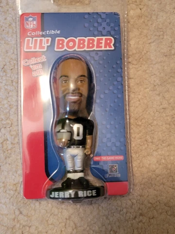 Scarce Jerry Rice Oakland Raiders Lil' Bobber 4-Inch Bobblehead Figure Cover