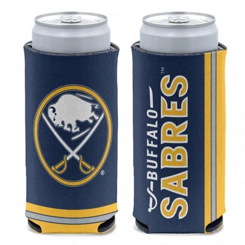 Buffalo Sabres 12oz Slim Can Cooler [NEW] NHL Beer Seltzer Coozie Claw Holder Cover