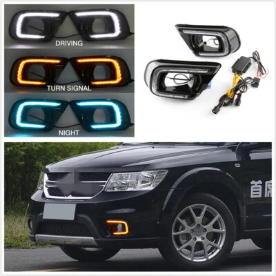 2x Luz de circulación diurna LED de 3 colores para coche para Dodge Journey Fiat Freemont 2013-17 Foto 1 de 4