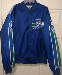 Vintage Seattle Seahawks Chalk Line Fanimation windbreaker Jacket Size Large NFL - Picture 1 of 6