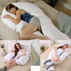9 Ft/12 Ft U Pillow & Case Full Body Maternity Pregnancy Comfort Support Pillow - Picture 1 of 3