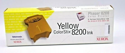 Phaser 8200 Printer Yellow ColorStix Ink 5 pack 016-2047-00 Tektronix Xerox NEW! - Image 1 of 4