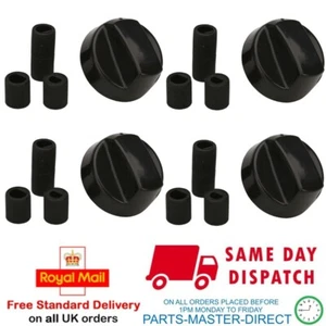 Para Candy Zanussi Whirlpool AEG Negro Cocina Horno Mando de Control & X 4 - Imagen 1 de 9