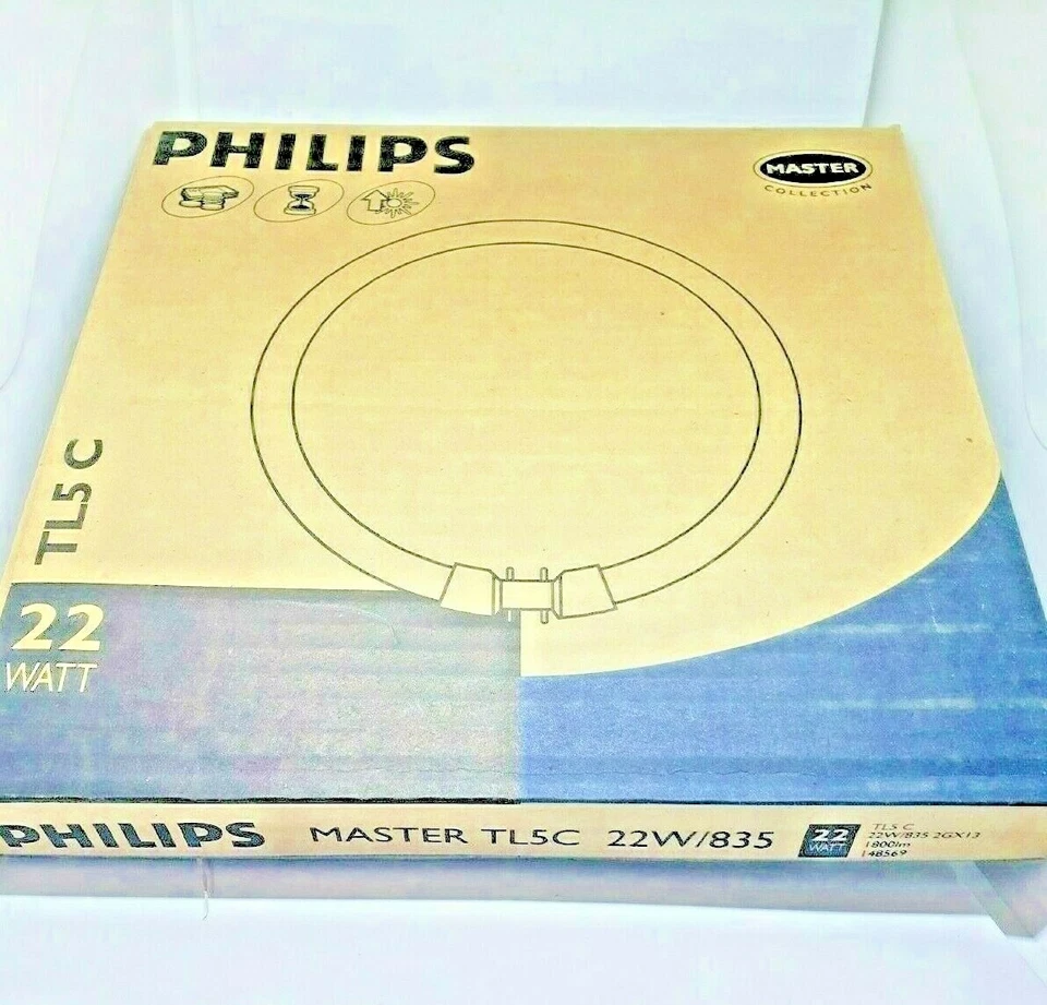 Philips FC9T5/835 22W 3500k 4-pin 9in Master TL5C 22W/835 Circline Lamp - Image 1 of 2