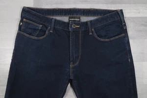 Jeans Emporio Armani J06 Para Hombres Calce Ajustado Elastizados Azul W32 L33 - Imagen 1 de 13