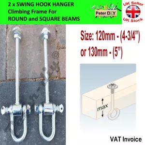 2 x GANCIO OSCILLANTE GANCIO telaio arrampicata per travi tonde e quadrate con gancio - Foto 1 di 3